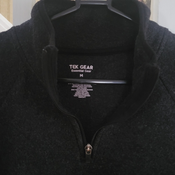 TEK GEAR Charcoal Grey Quater Zip Pullover Size Medium - Picture 3 of 5